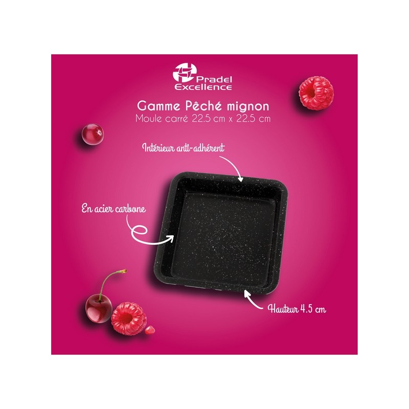 MOULE A GATEAUX CARRE 22.5 x 22.5 x 4.5 cm